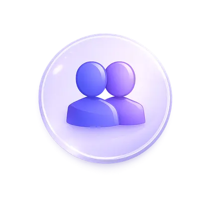 Human team and HR support icon