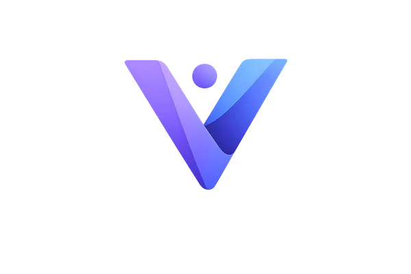 Voicecenta V brand mark for AI workforce platform Voicecenta V icon