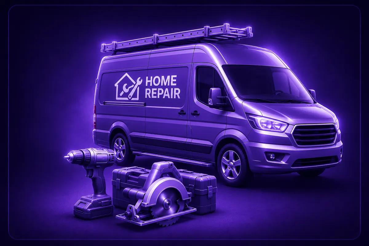 Trades and local services AI booking graphic