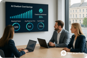 AI Chatbots improving customer service metrics in a UK business