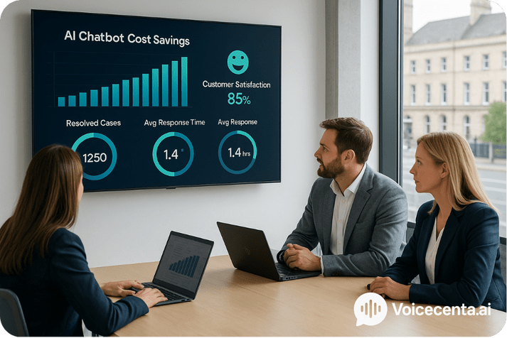 AI Chatbots improving customer service metrics in a UK business