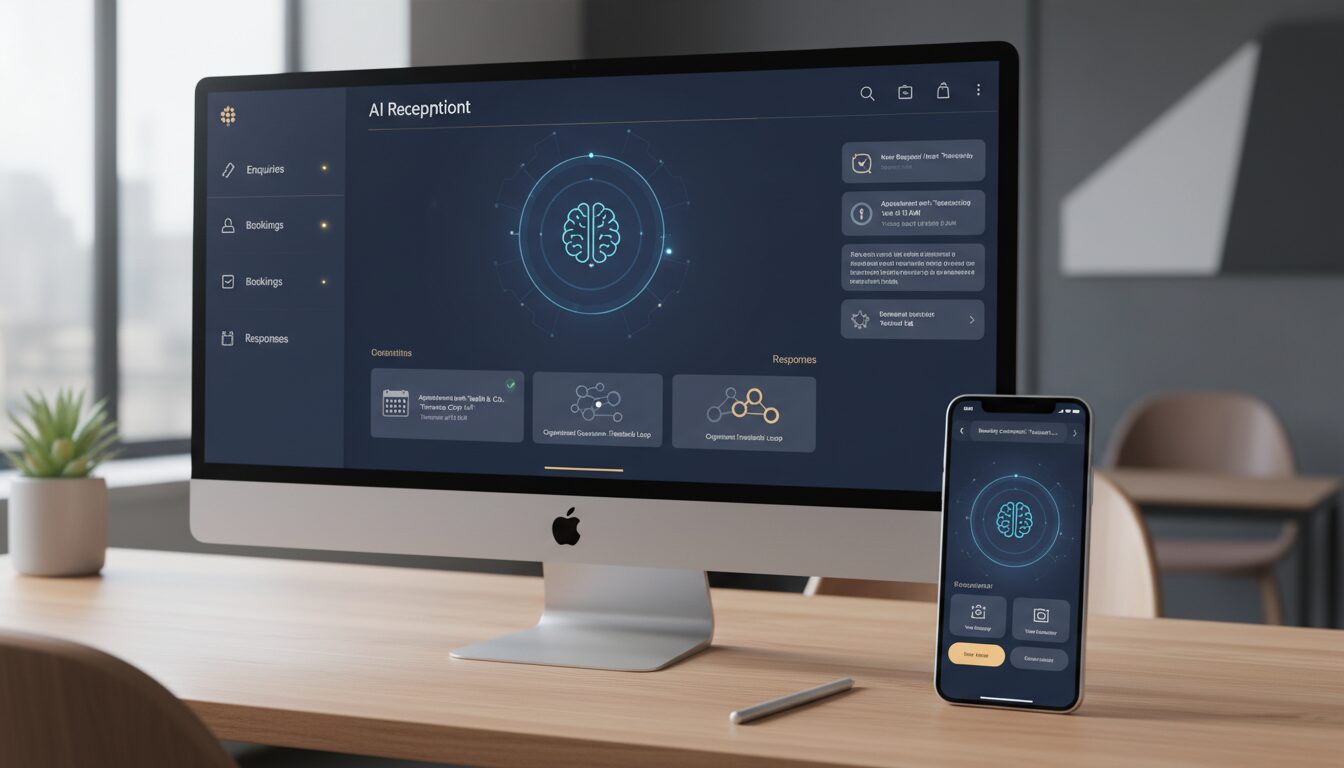 A modern AI receptionist for business enquiries and bookings
