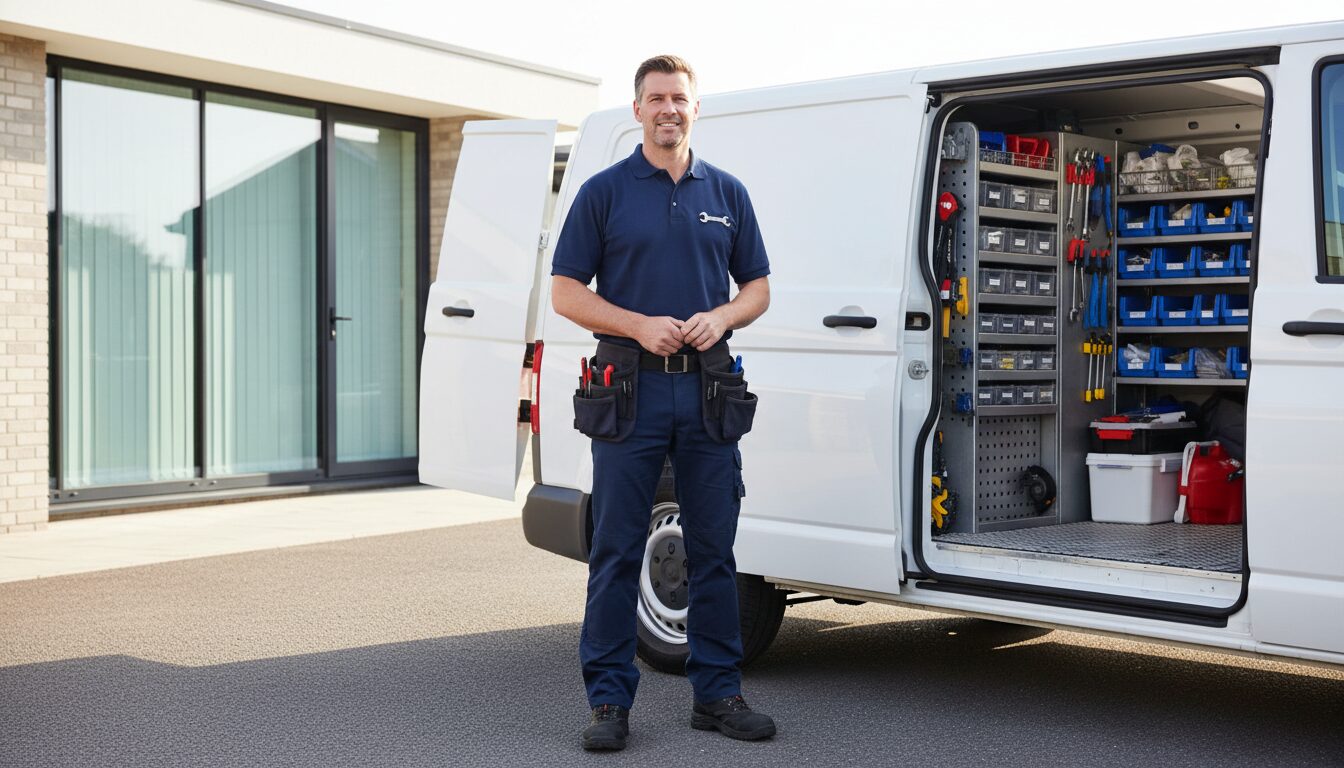 AI answering service for plumbers in a professional UK trade environment