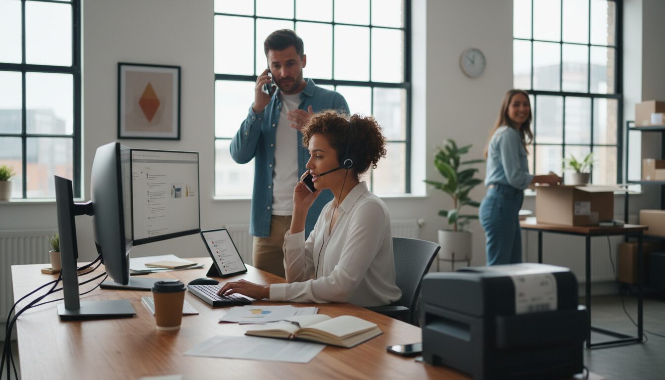 AI customer service for small business in the UK helping manage enquiries