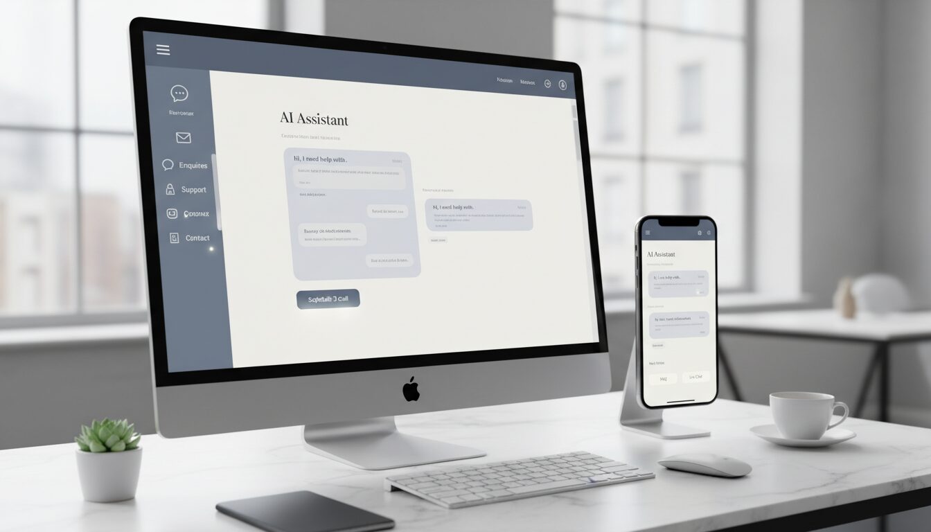 AI customer service interface for small business enquiry handling