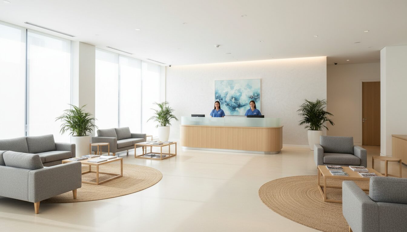 AI receptionist supporting patient enquiries in a UK clinic